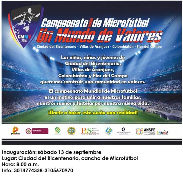 Invitación Campeonato Mundia de Microfutbol